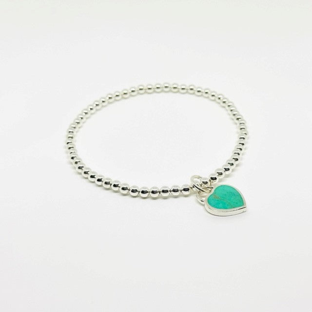 Teal Heart Bracelet